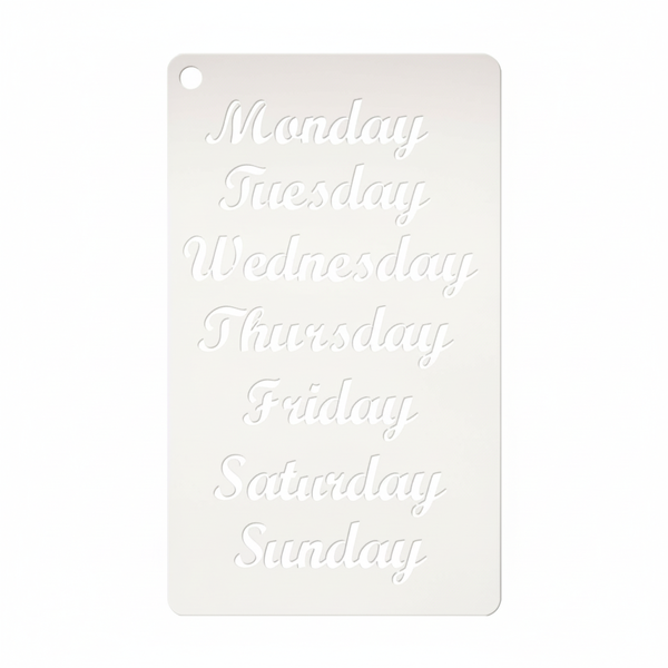 Weekly Planner Stencils for Journals - Monday to Sunday