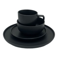 16 Pieces Lipped Boarder Dinnerware Set:ceramic