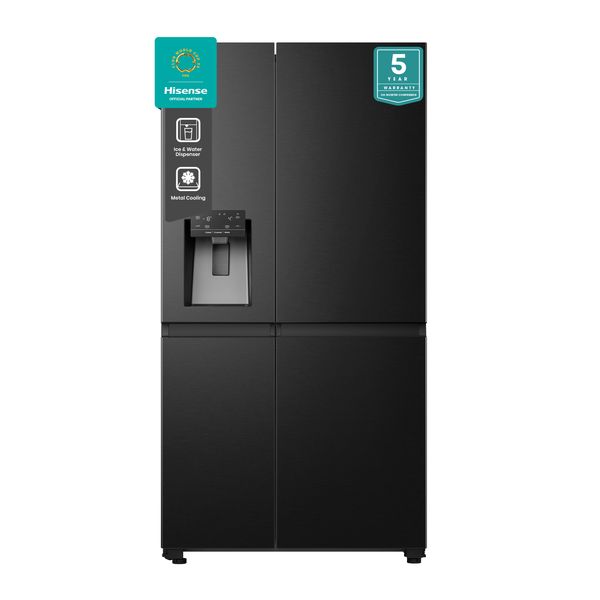 Hisense 601L No Frost Side x Side Fridge Freezer with Water &amp; Ice Dispenser
