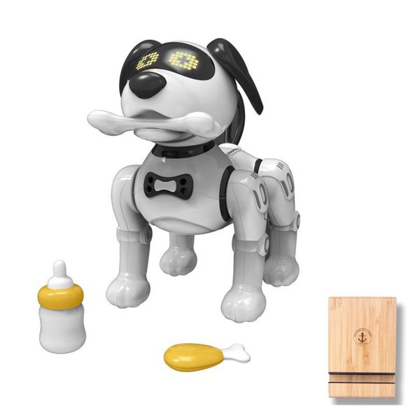 JJRC Dog Toy Remote Control Robotic Stunt Puppy &amp; College Originals Bamboo Dock Stand