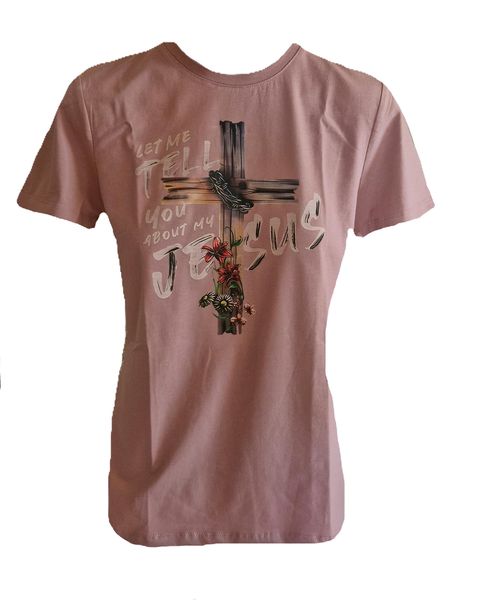 Woman Short-sleeve T-Shirt with Jesus Cross design