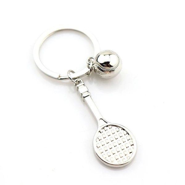 Tennis Enthusiasts Racket &amp; Ball Keychain
