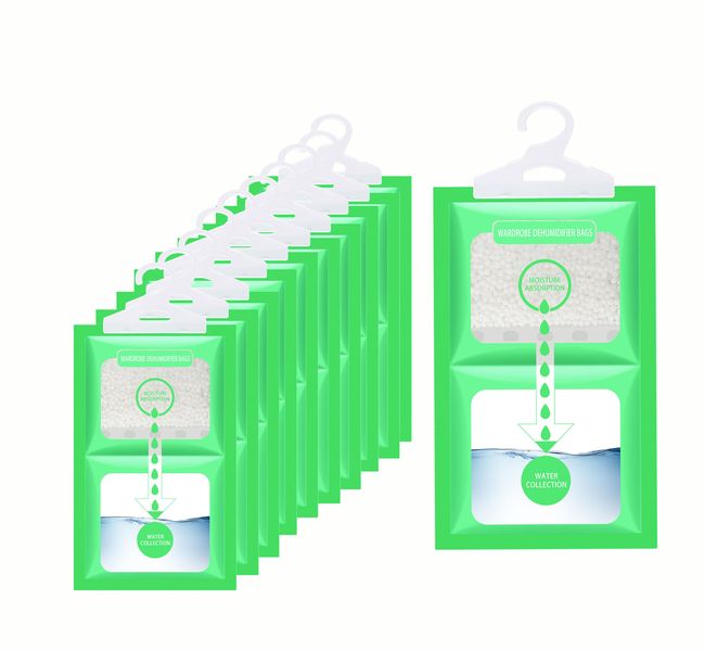 Wardrobe Dehumidifier Hanging Bags Pack of 10