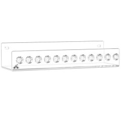 ALANES Wall Mounted Acrylic Jewelry Organizer With 12 Hooks Storage Display