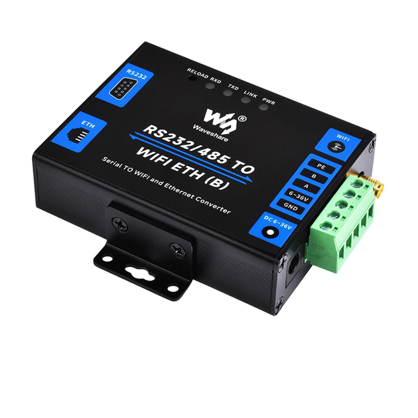 Waveshare Rs232/485 To Wifi and Ethernet Serial Server Converter