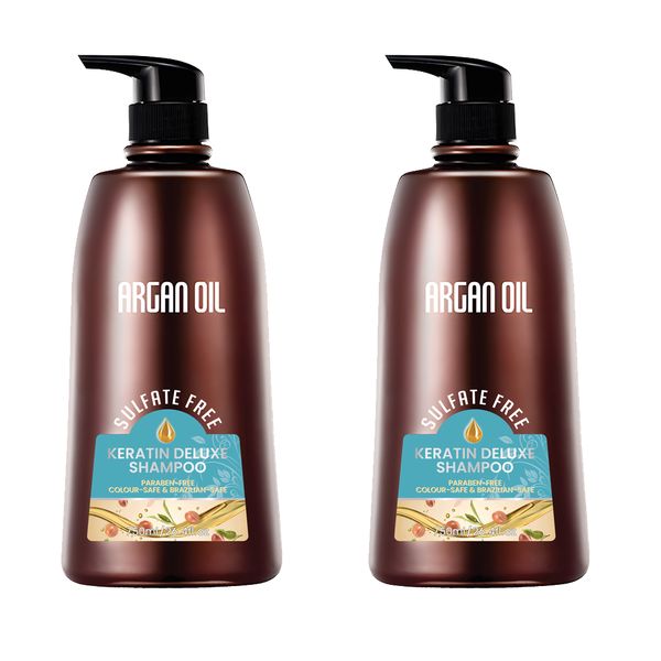 2-Pack Keratin Deluxe Argan Oil Shampoo 750ML