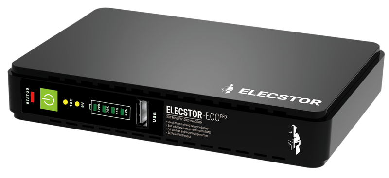 Elecstor 30W 37WH Lithium-ion Mini DC UPS Wifi/Router/CCTV