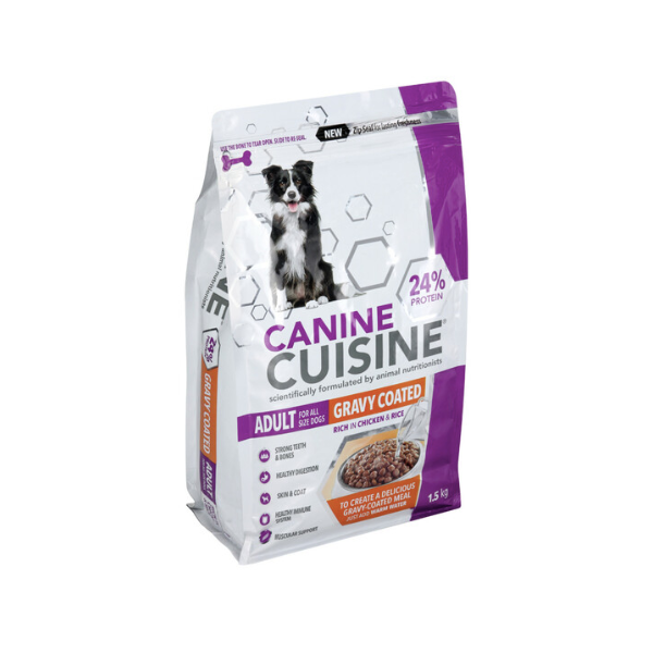 Canine Cuisine- Gravy Coated Dog Food 1.5kg x 10