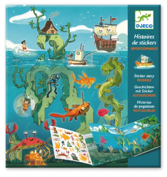 Djeco Re-usable Stickers - Adventures at Sea