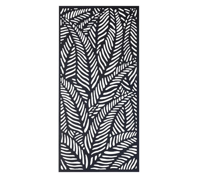 Matrix Ferns Decorative Screen Charcoal 1800 x 900 mm