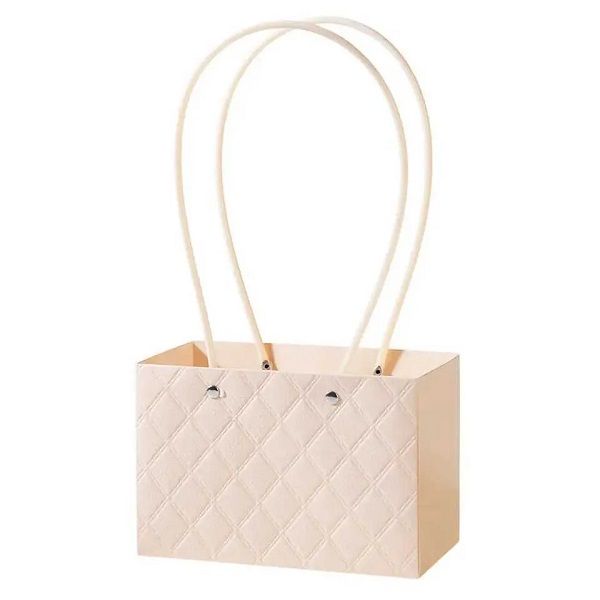 5pc Pink Waterproof Diamond Design Gift Flower Box - 11 x 13cm