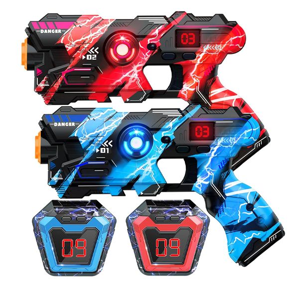 Laser Tag Guns Set of 2 with Digital LED Score Display Vests Laser Tag