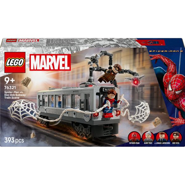 LEGO® Marvel Spider-Man vs. Doc Ock Subway Train Scene Building Toy 76321