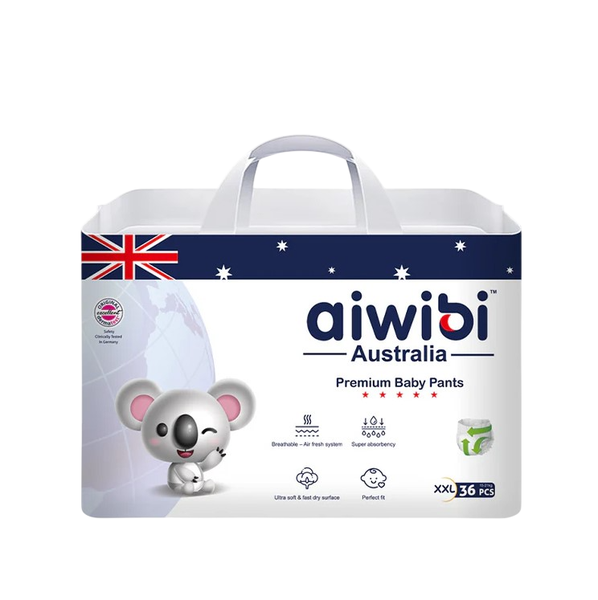 Aiwibi Comfy Guard Premium Natural Disposable Baby Pants Size 6 XXL 36 Pack