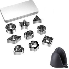 Cookie Cutter 30-Piece Storage Container &amp; Silicone Oven Glove