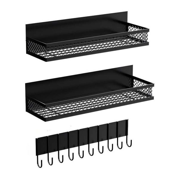 Black Surface Mounted Kitchen Utensil Holder