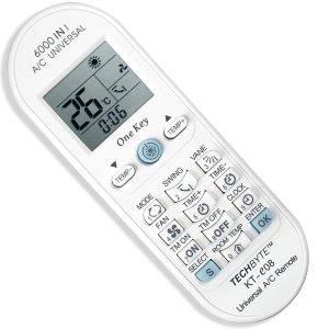 TechByte Universal Air Conditioner Remote - Compatible with All A/C Brands