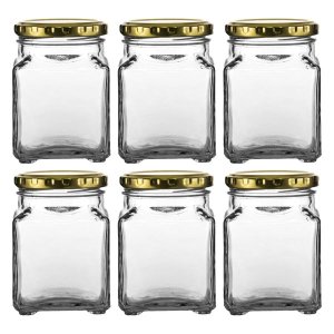 Consol - 260ml Catering Square Jar - 6pk