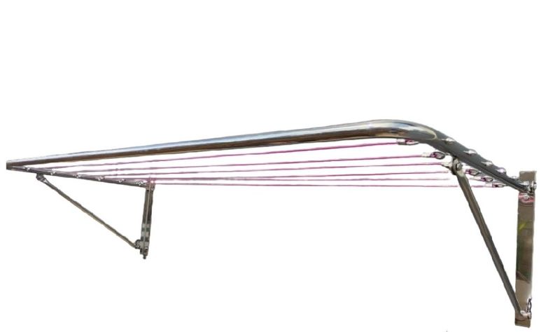 Line Master - Stainless steel collapsible wall mount line