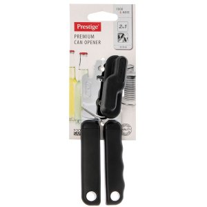 Prestige - Premium Can Opener with Black Handle - Silver