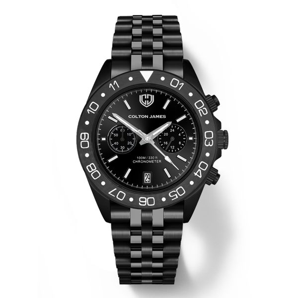 Colton James Premium Paladin Mens Chronograph Wristwatch - BlackOut
