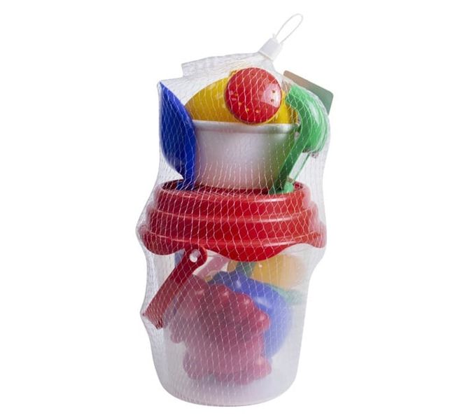 Beach Bucket and Accessory Set Multicoloured - 220 x 175 x 175 mm
