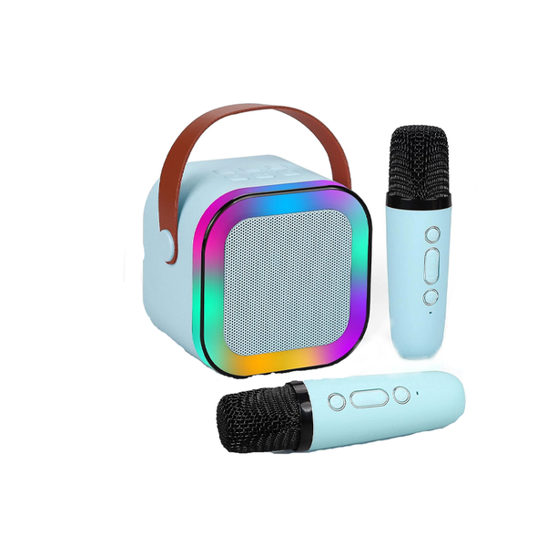 A Karaoke Sound System With Two Wireless Microphones-K12 Pink