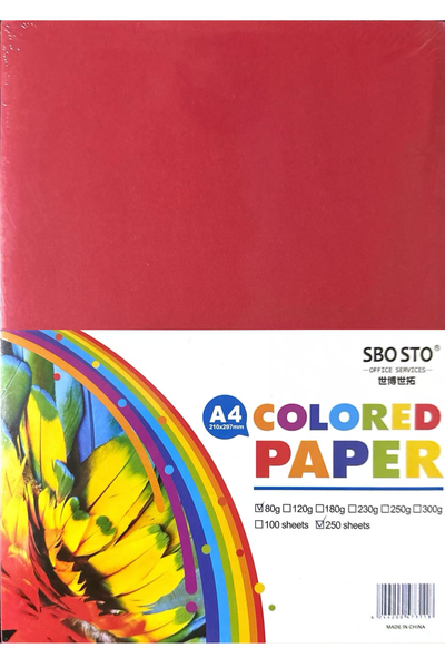 A4 Coloured Paper | 250 Sheets | 80gsm