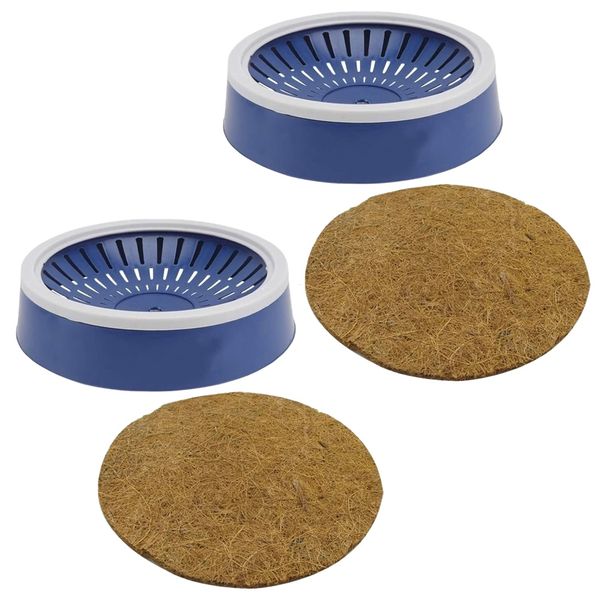 Pet Bird Breeding Hatching Nest Bowl &amp; Coconut Fiber Breeding Egg Mat 4 Piece