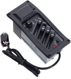 Guitar Pickup 4 Band EQ-7545R Preamp Amplifier Equalizer Tuner Pickup