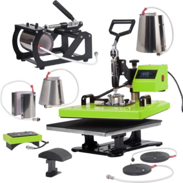 Muggitt 8-in-1 Multifunction Heat Press Combo - Cap, Mug, Plate, &amp; T-Shirts