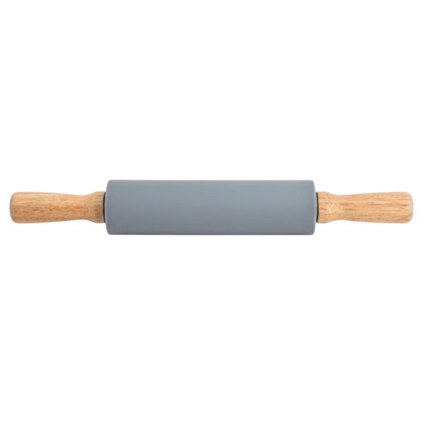 Non-Stick Rolling Pin With Wooden Handles - Blue