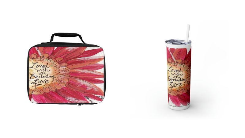 Pink Sunflower Bible Bag &amp; Tumbler Combo