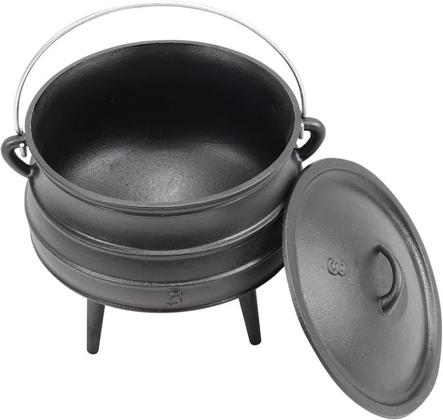 Durable Cast Iron Cauldron Potjie Pot With Lid