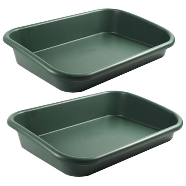Garden Large Capacity Green Potting &amp; Growing Storage Trays 2pc - 59cm