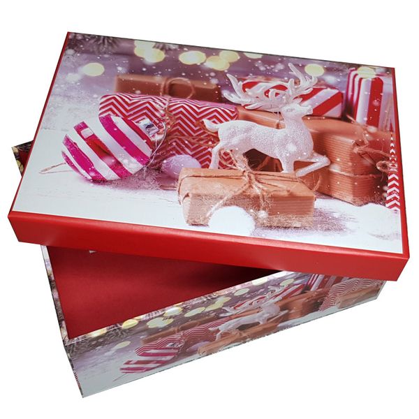 Large Reindeer Christmas Decorations Gift Box