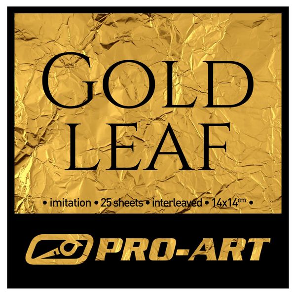 Pro-Art Gold Leaf - 25 Sheets - 14 x 14cm