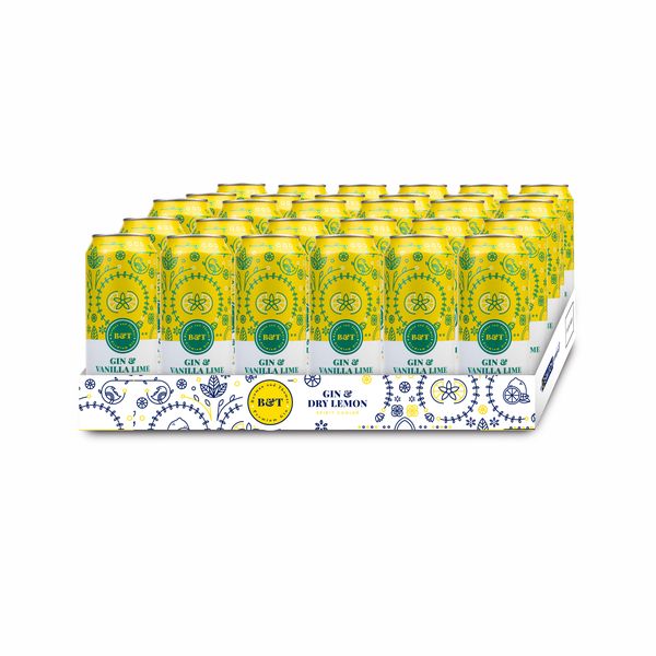 Bowman &amp; Thomas Premium Gin &amp; Vanilla Lime (24 x 440ml)