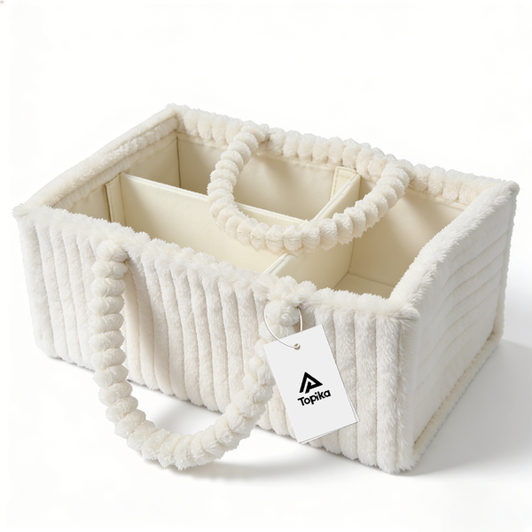 Topika Baby Diaper Caddy, Diaper Caddy Organizer, Diaper Organizer White