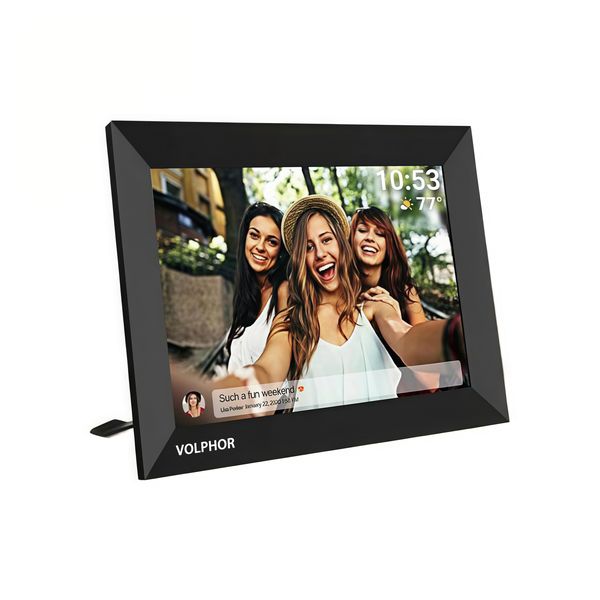 VOLPHOR WiFi Digital Photo Frame, 32GB Storage, HD Touch Screen, Frameo App