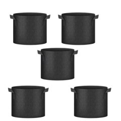 Arfast -5Pack Plant Grow Bags with Reinforced Handles -2 Gallon/20cm