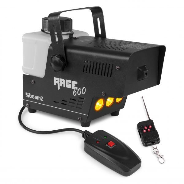 Beamz RAGE600LED Smoke Machine with Wireless Remote Controller