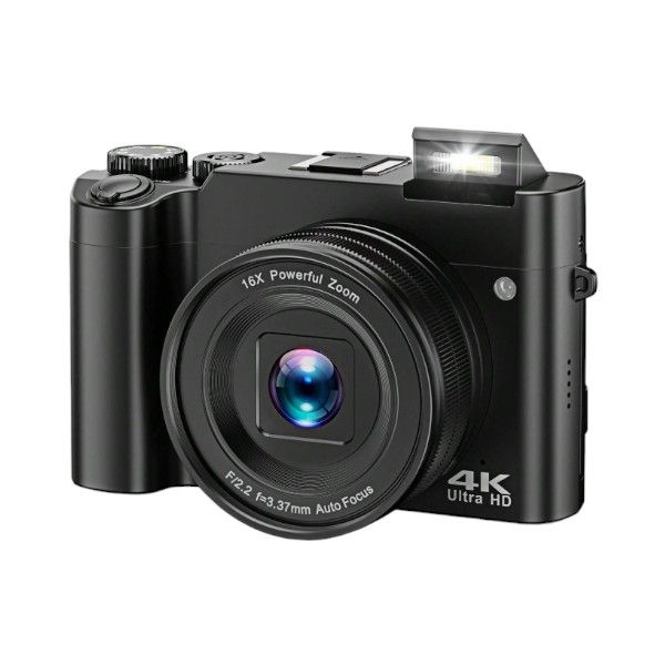 Full HD Compact Digital Camera With Auto Focus Technology - Black