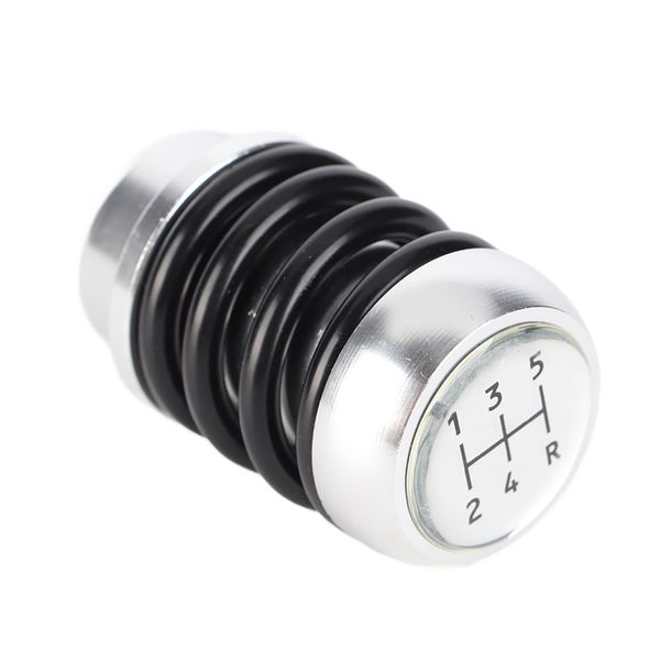 Aluminum 5 Speed Manual Car Gear Shifter Black Spring Knob Lever