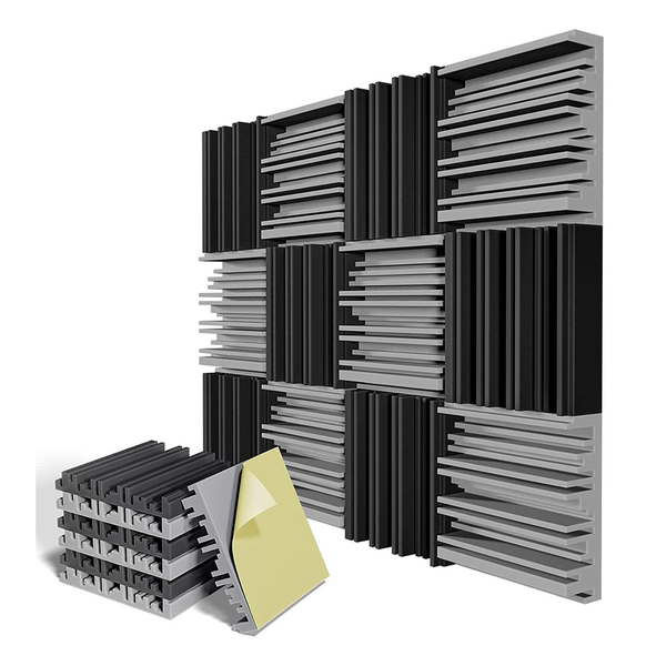 12 Pack Self-Adhesive Sound Proof Foam Panels, for Wall,Home,Studio