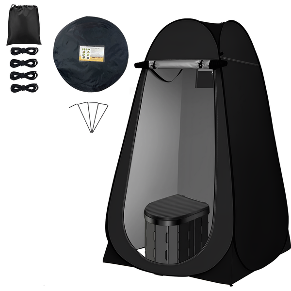 Portable Camping Toilet with Pop-Up Privacy Instant Tent Changing Tent