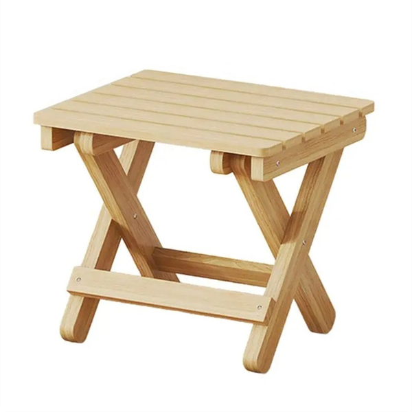 Small Folding Stool Portable Wooden Stool Chair 28x26X22Cm