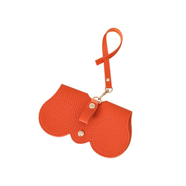 PU Leather Eyeglass Case With Wrist Strap