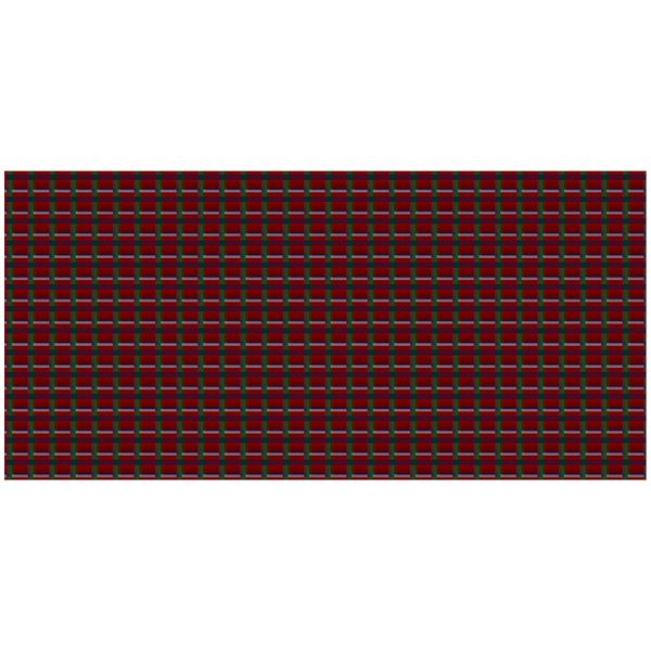 Deep Red Checkered Pattern 3m Rectangle Tablecloth