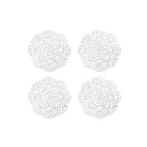 8.6 Inch Doilies Crochet Round Lace (White) 4Pieces